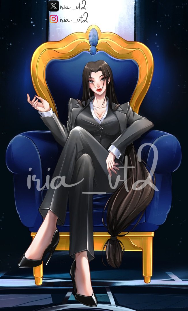 iria_vt2's tweet image. She doesn’t need a throne to rule—but it suits her.&quot; 👑🔥 
#VTuber #BossVibes #commissionopen #artmoots #vtuber