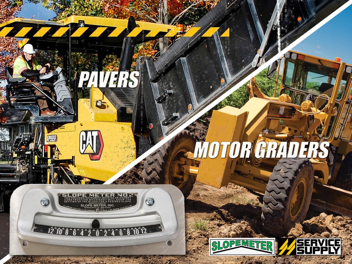 Slope Meters have been "Helping you make the Grade" for over 60 years.
Slope Meter No. 2 aids the operator and speeds work on motor graders, asphalt pavers, wheel ditches, tunneling machines, and more. Range: 0-12%.
servicesupplyamerica.com/products/slope…
#motorgraders #pavers #slopemeter