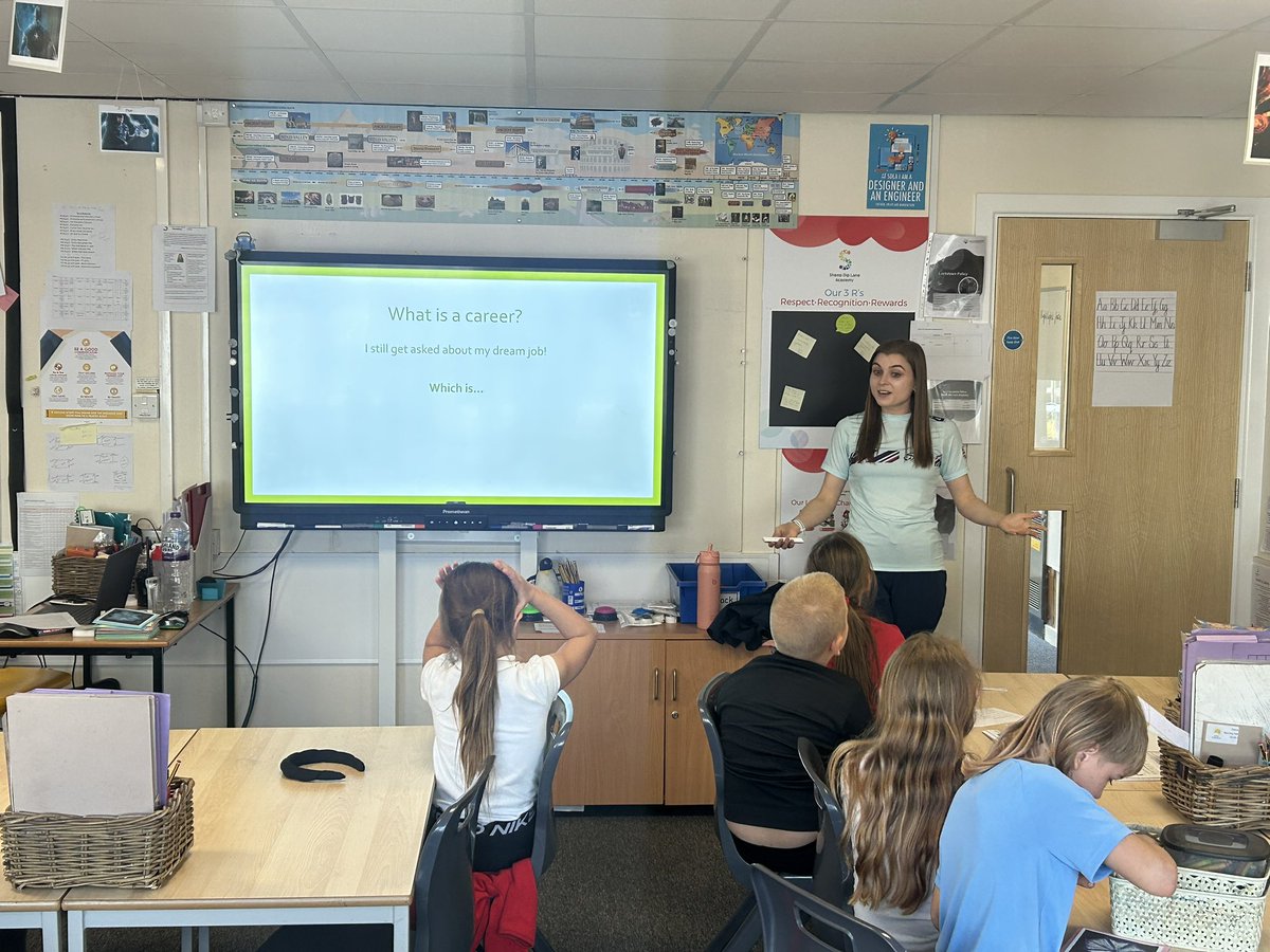 Year4SDLA's tweet image. Fantastic to have Abi in Class 4 for our careers day. Abi works full time and is also GB Athlete and will be participating at the European Championships held in Turkey as part of the triathlon team. This really emphasises that hard work does pay off @SDLPrimary @ExceedLP