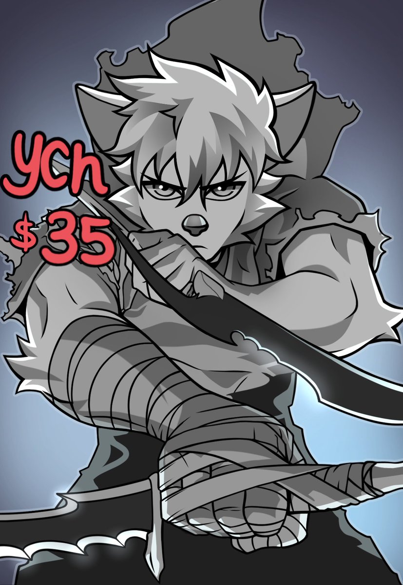 Hunter YCH available! 

-Only $35 USD!  
-Any species/gender  
-Unlimited slots - DM me to claim

RT's are super appreciated! 🔃 💙