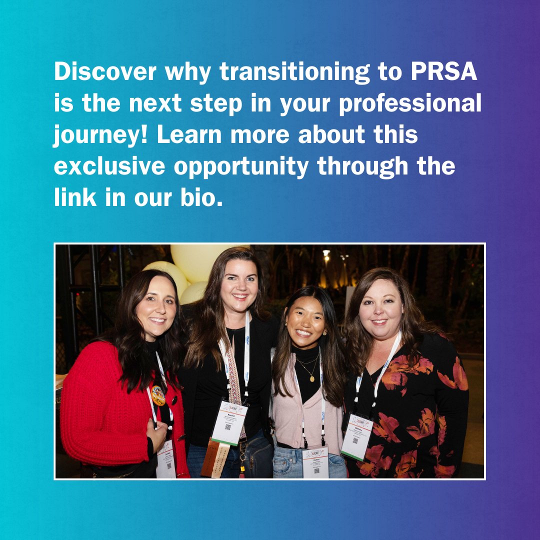 🎓 Your PRSSA journey doesn’t end at graduation—it evolves! As a PRSSA member, you can transition to PRSA as an Associate Member at a special rate and keep the momentum going. Build your network, grow your skills, and continue your journey.

Learn more in the link in our bio! 🔗