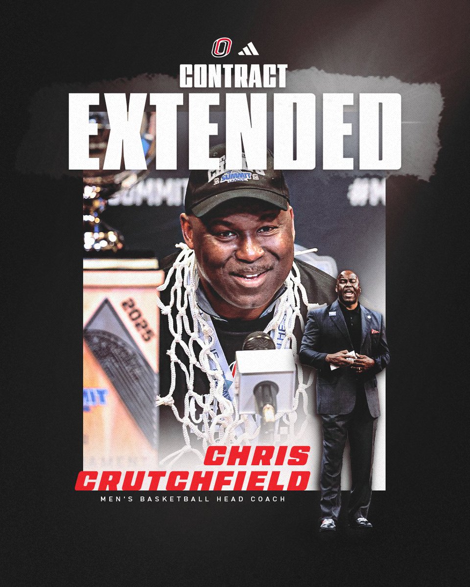 Omaha Men’s Basketball (@omahambb) on Twitter photo ✍️ | 𝗘𝗫𝗧𝗘𝗡𝗗𝗘𝗗.
<a href="/CoachCrutchUNO/">Chris Crutchfield</a> has signed a multi-year contract extension, keeping him in #Omaha through April 2030.
Read more: OMavs.com/CrutchExtended
#GoMavs ✍️ | 𝗘𝗫𝗧𝗘𝗡𝗗𝗘𝗗.
<a href="/CoachCrutchUNO/">Chris Crutchfield</a> has signed a multi-year contract extension, keeping him in #Omaha through April 2030.
Read more: OMavs.com/CrutchExtended
#GoMavs