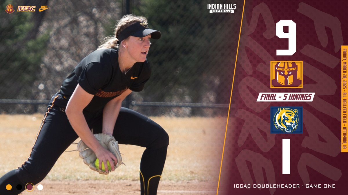 IHCC Athletics (@ihccathletics) on Twitter photo WARRIORS WALLOP TIGERS – <a href="/WarriorSoftball/">Indian Hills Softball</a> made quick work of visiting <a href="/MCC_ATH/">Marshalltown Tigers</a> in the first of two contests today at R.L. Hellyer Field as the Warriors defeated the Tigers, 9-1 in five innings. IHCC improves to 15-12 overall and 5-0 in <a href="/ICCACSports/">ICCAC Sports</a> play. MCC drops to 0-7 and 0-3. WARRIORS WALLOP TIGERS – <a href="/WarriorSoftball/">Indian Hills Softball</a> made quick work of visiting <a href="/MCC_ATH/">Marshalltown Tigers</a> in the first of two contests today at R.L. Hellyer Field as the Warriors defeated the Tigers, 9-1 in five innings. IHCC improves to 15-12 overall and 5-0 in <a href="/ICCACSports/">ICCAC Sports</a> play. MCC drops to 0-7 and 0-3.