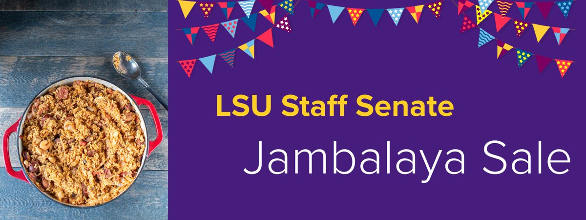 There is a Jambalaya Sale Happening!
Date: Wednesday, April 2, 2025
Pick -up time: 11:00 a.m.
Place: Campus Federal Credit Union at 173 S Quad Drive (Parking Lot)
Click the link to Preorder: e.givesmart.com/events/Hwn/