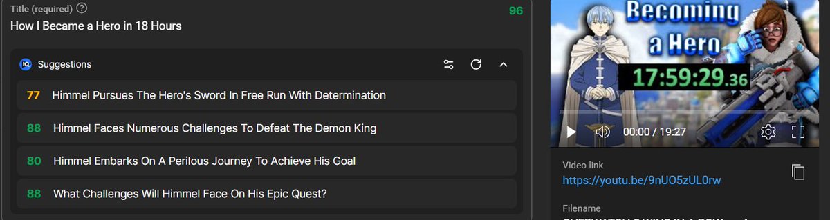 Hi friends! 

Today at 6PM my latest video “How I became a hero in 18 hours” goes live!

While this is a post to bring awareness and to get you to watch I want bring some awareness that goes into making content.

In this video alone the challenge took 18 hours to complete.