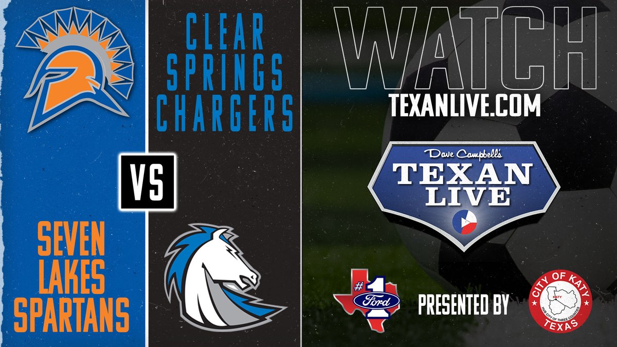 Regional Semifinal Playoff
🏟️ Hall Stadium
⚽️ Seven Lakes vs Clear Springs (Boys)
📅 Friday, March 28th
🎙️ <a href="/proftomvenne/">Thomas Venne</a> 
⏰ 7PM Start
📺 bit.ly/43Brunf

#TXHSSOC #Dctf #TexanLive