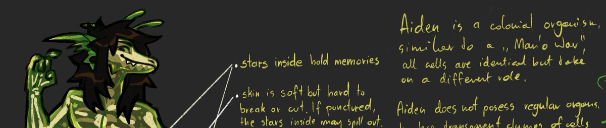 studying the creature under a microscope