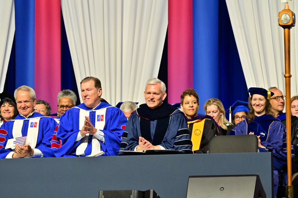 AmericanU's tweet photo. The American University community, including students, faculty, staff, and alumni gathered to witness and celebrate the historic inauguration of our 16th president, Jonathan Alger. https://t.co/Iyvur7fuvs