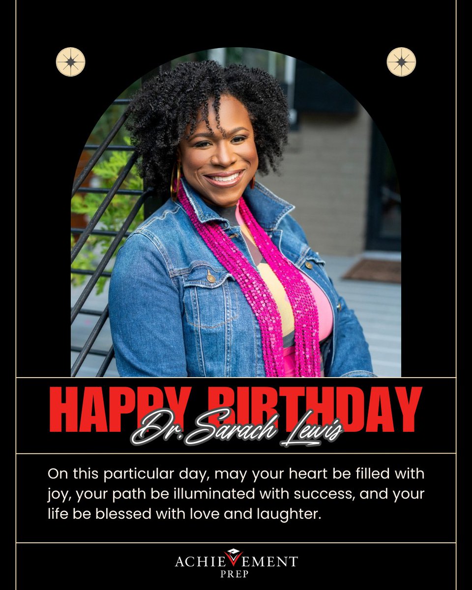Happy Birthday to our incredible Executive Director, Dr. Sarah Lewis! 🎉🎂 Thank you for your leadership, dedication, and all that you do. Wishing you a fantastic year ahead! 🎈🎊 #HappyBirthday #ThankYou