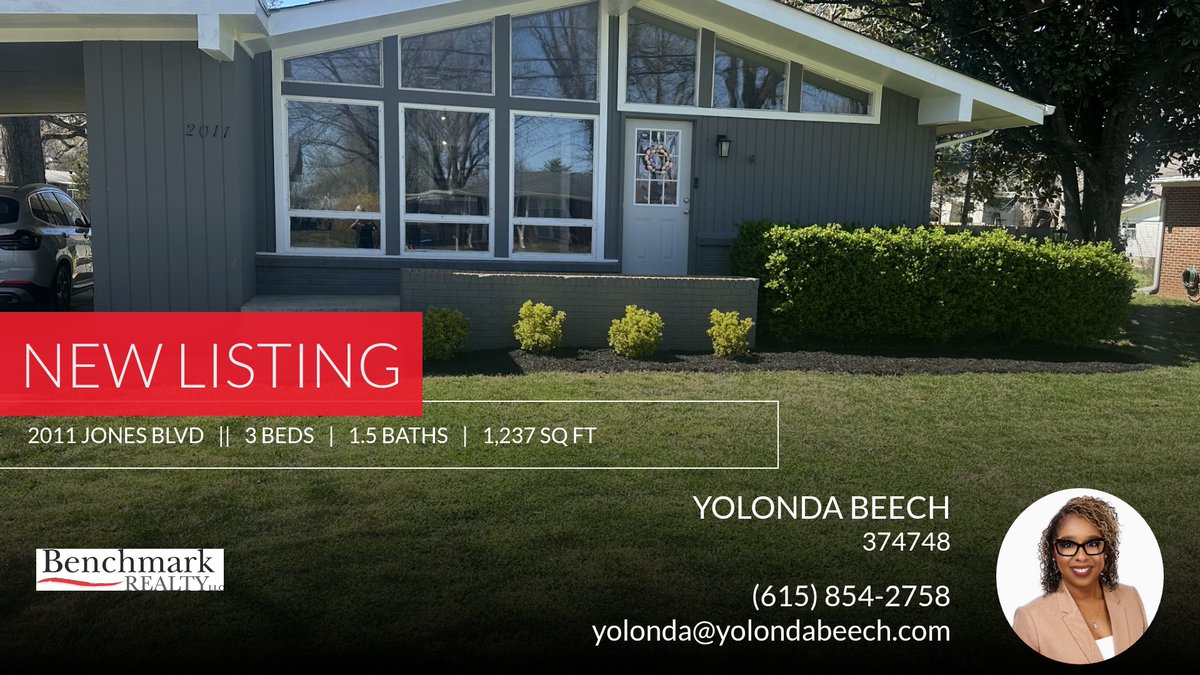 YOLONDA_BEECH's tweet photo. 📍 New Listing 📍 Take a look at this fantastic new property that just hit the market located at 2011 Jones Blvd in Murfreesboro. Reach out here or at (615) 854-2758 for more information!

Listed by Emily Flanders

Yolonda Beech, R... https://t.co/XAckTDSkaR https://t.co/eHTwQOxbNp