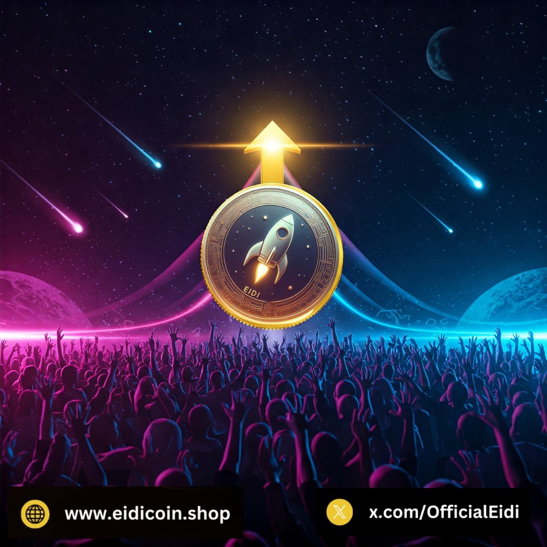OfficialEidi's tweet photo. @Btcexpertindia 🚀🌙 EidiCoin – The future of Eid gifting is here! 
Join the wave and celebrate with us. 
Don't miss out! 💎✨
https://t.co/Ga8QQbPRN0 https://t.co/pXeYi7Wx3k