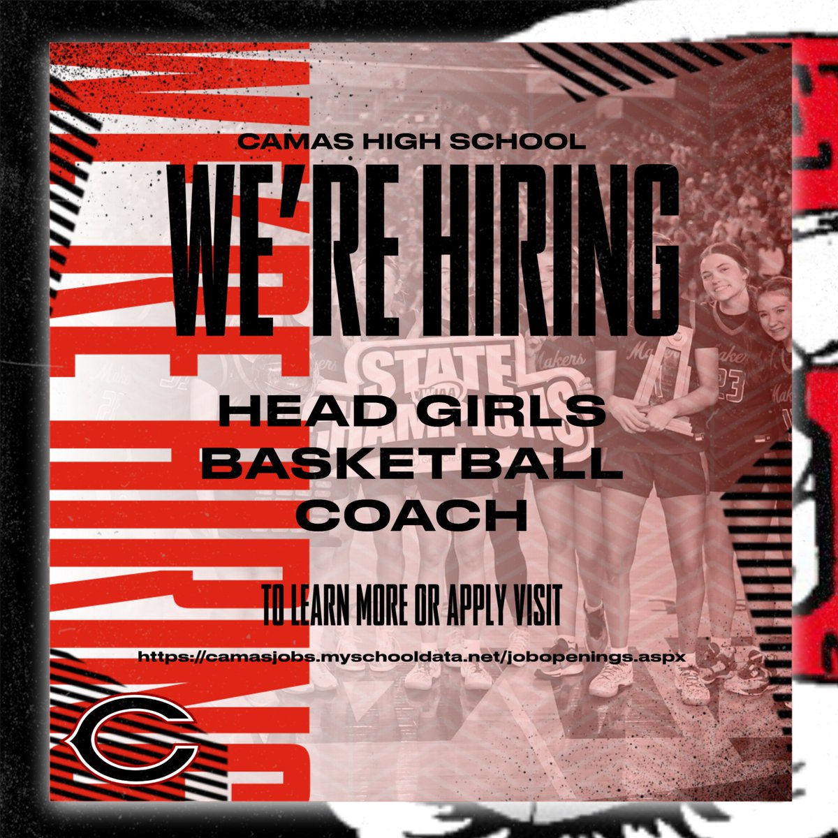 We are looking for our next Head Girls Basketball coach at Camas High School! Candidates should have high school coaching experience, a passion for working with and connecting with kids, and have an infectious love for the game! camasjobs.myschooldata.net/JobOpenings.as…