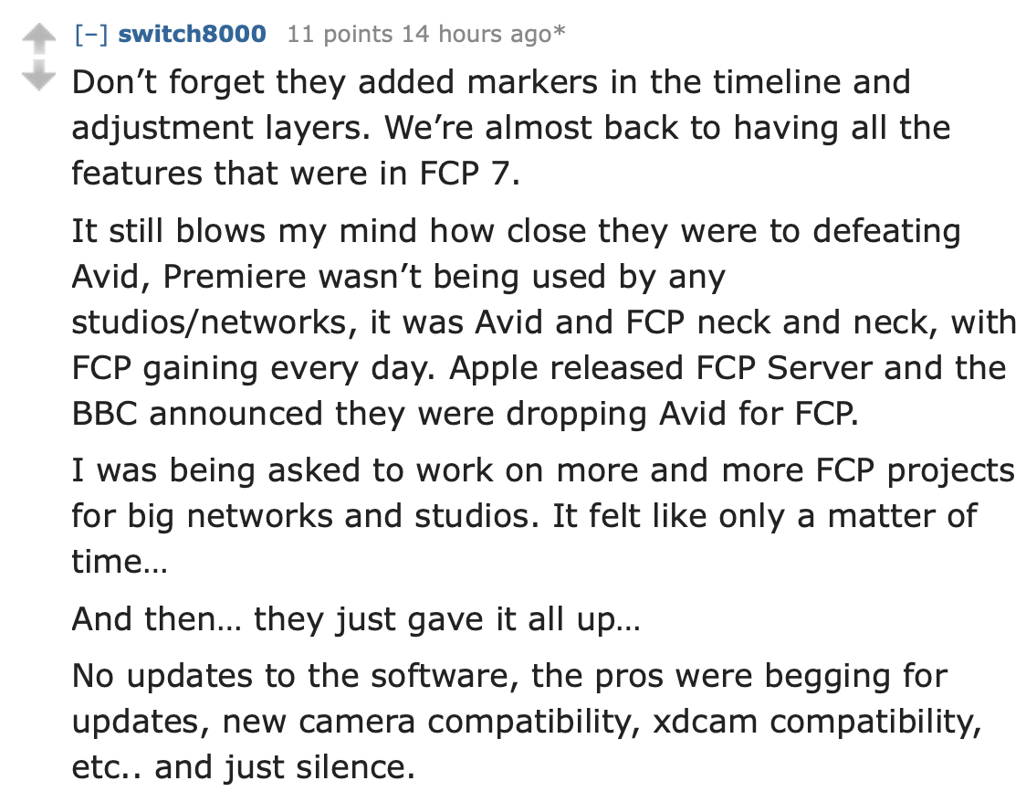 finalcutgod's tweet image. new Final Cut Pro 11.1 update is here! (but not without some painful reminders from the past) #finalcutpro #postchat