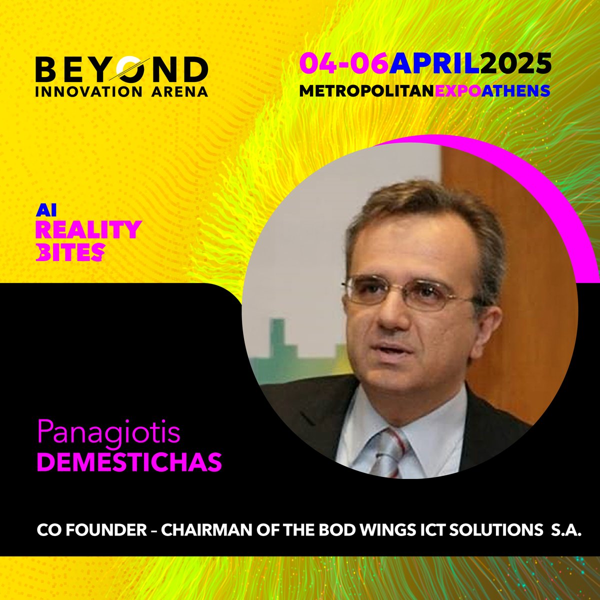 WINGS at BEYOND FORUM 2025!
We are proud to announce that our Co-Founder - Chairman of the Board  will be a key speaker at BEYOND FORUM 2025 – AI Reality Bites!

April 5, 2025 |  18:00 - 18:40
Session: AI-Driven Industry - Work Smarter, Not Harder: The Productivity Boom with AI.