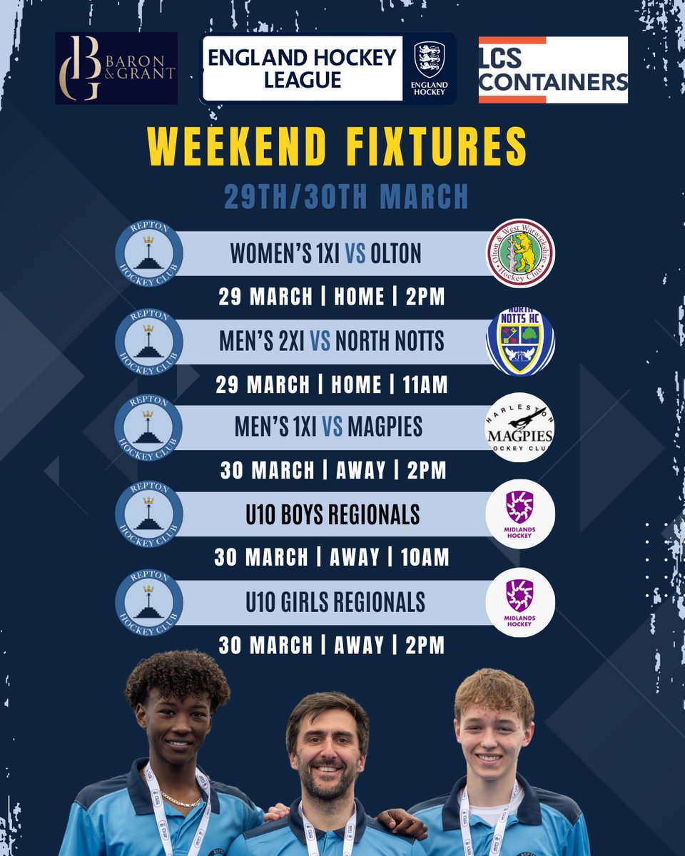 Repton Hockey Club (@reptonhc) on Twitter photo It’s the final league weekend for the <a href="/LCSContainers/">LCS Containers</a> W1s & <a href="/baronandgrant/">Baron & Grant Investment Management Limited</a> M1s, with both teams already having secured their spot in <a href="/EnglandHockey/">England Hockey</a> Division 1 for 25/26! It’s the final league weekend for the <a href="/LCSContainers/">LCS Containers</a> W1s & <a href="/baronandgrant/">Baron & Grant Investment Management Limited</a> M1s, with both teams already having secured their spot in <a href="/EnglandHockey/">England Hockey</a> Division 1 for 25/26!