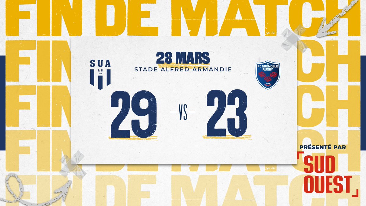 VICTOIRE ! 🔥

Quelle fin de match de nos Agenais qui renversent le leader à Armandie ! 🤯