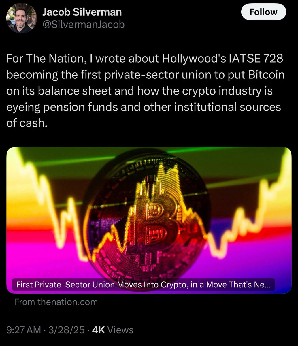 Joe Carlasare (@joecarlasare) on Twitter photo The ever-biased <a href="/SilvermanJacob/">Jacob Silverman</a> just dropped a weak hit piece on <a href="/workforcebtc/">Proof of Workforce</a> —and SURPRISE, it’s riddled with omissions and spin.
What he conveniently left out (despite being told directly):
1.. The board overwhelmingly approved the move.
2. He fearmongers about the “crypto The ever-biased <a href="/SilvermanJacob/">Jacob Silverman</a> just dropped a weak hit piece on <a href="/workforcebtc/">Proof of Workforce</a> —and SURPRISE, it’s riddled with omissions and spin.
What he conveniently left out (despite being told directly):
1.. The board overwhelmingly approved the move.
2. He fearmongers about the “crypto