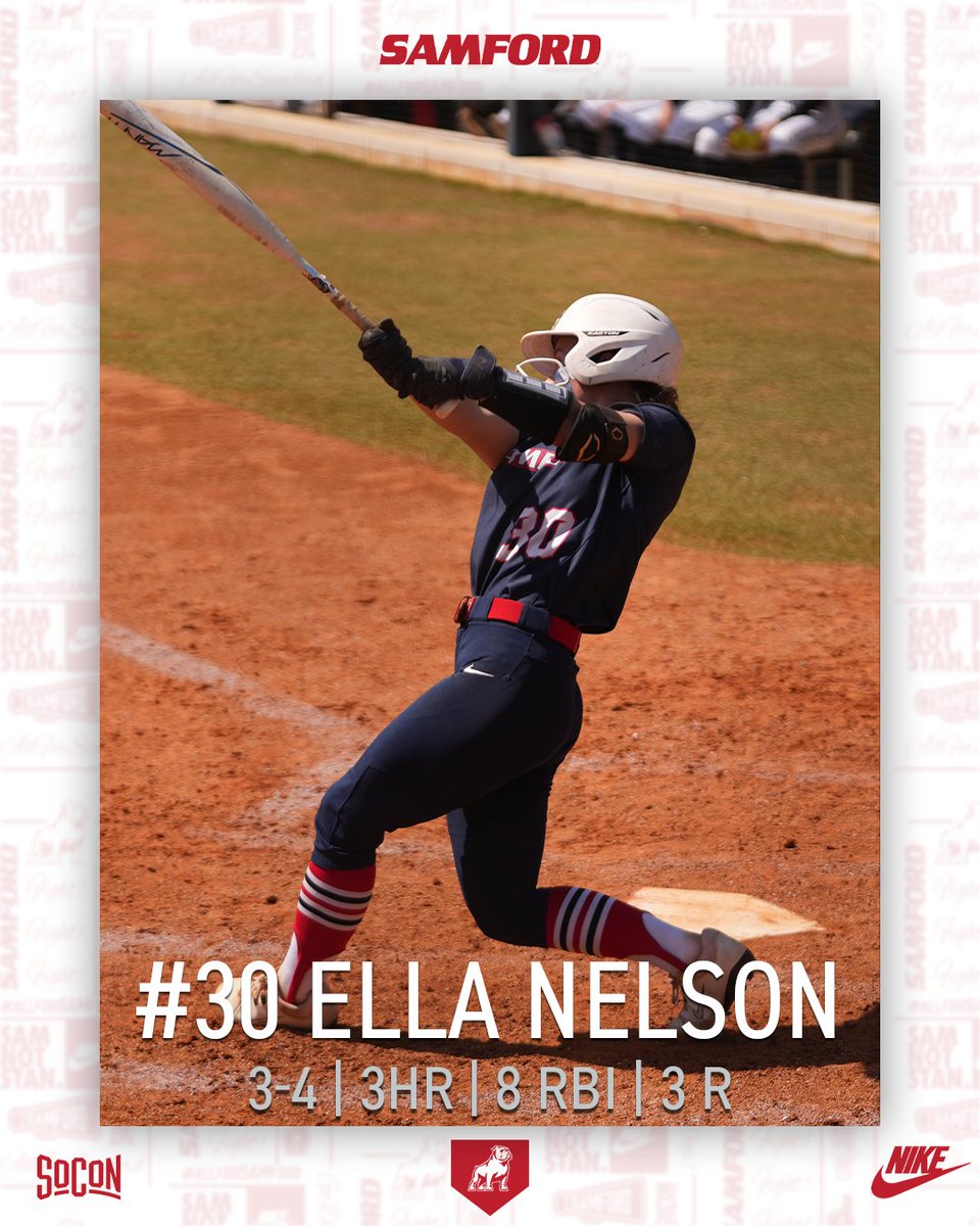 Have a day Ella Nelson 👏👏

The freshman went off in game two of the series against WCU today‼️

#AllForSAMford