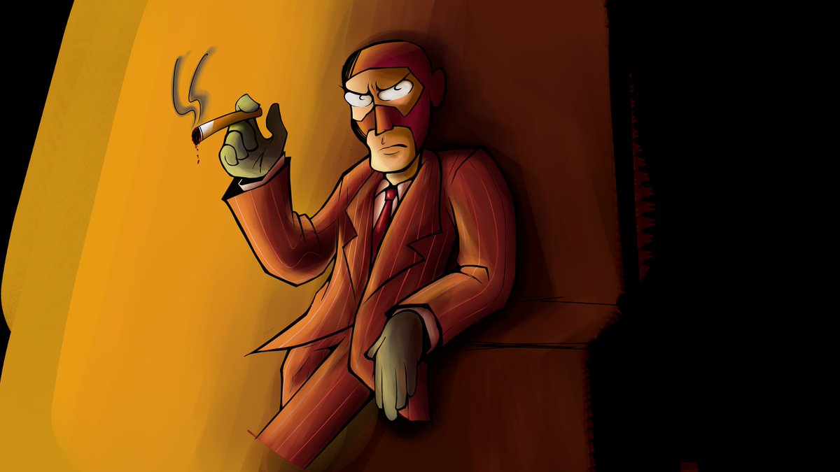 RightBehindMask's tweet photo. #TF2 

MIREN LO BONITO QUE DIBUJA @LaReddelR01 

me dibujo al Spy, vayan y siganlo, dibuja bonito, o sea, MIREN QUE BONITO ME ENCANTA💥💥💥 https://t.co/WxHzuXA6Xy