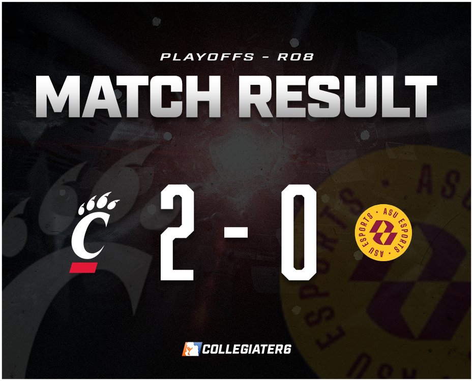 CollegiateR6 (@collegiater6) on Twitter photo 📷SERIES RECAP📷
<a href="/UCEsportsClub/">UC Esports Club</a> takes down <a href="/ArizonaStateR6/">Arizona State R6</a> in our first Quarter Final match of the night, securing their spot in Semis!
Map 1: 7-2 (Lair)
Map 2: 7-5 (Border) 📷SERIES RECAP📷
<a href="/UCEsportsClub/">UC Esports Club</a> takes down <a href="/ArizonaStateR6/">Arizona State R6</a> in our first Quarter Final match of the night, securing their spot in Semis!
Map 1: 7-2 (Lair)
Map 2: 7-5 (Border)