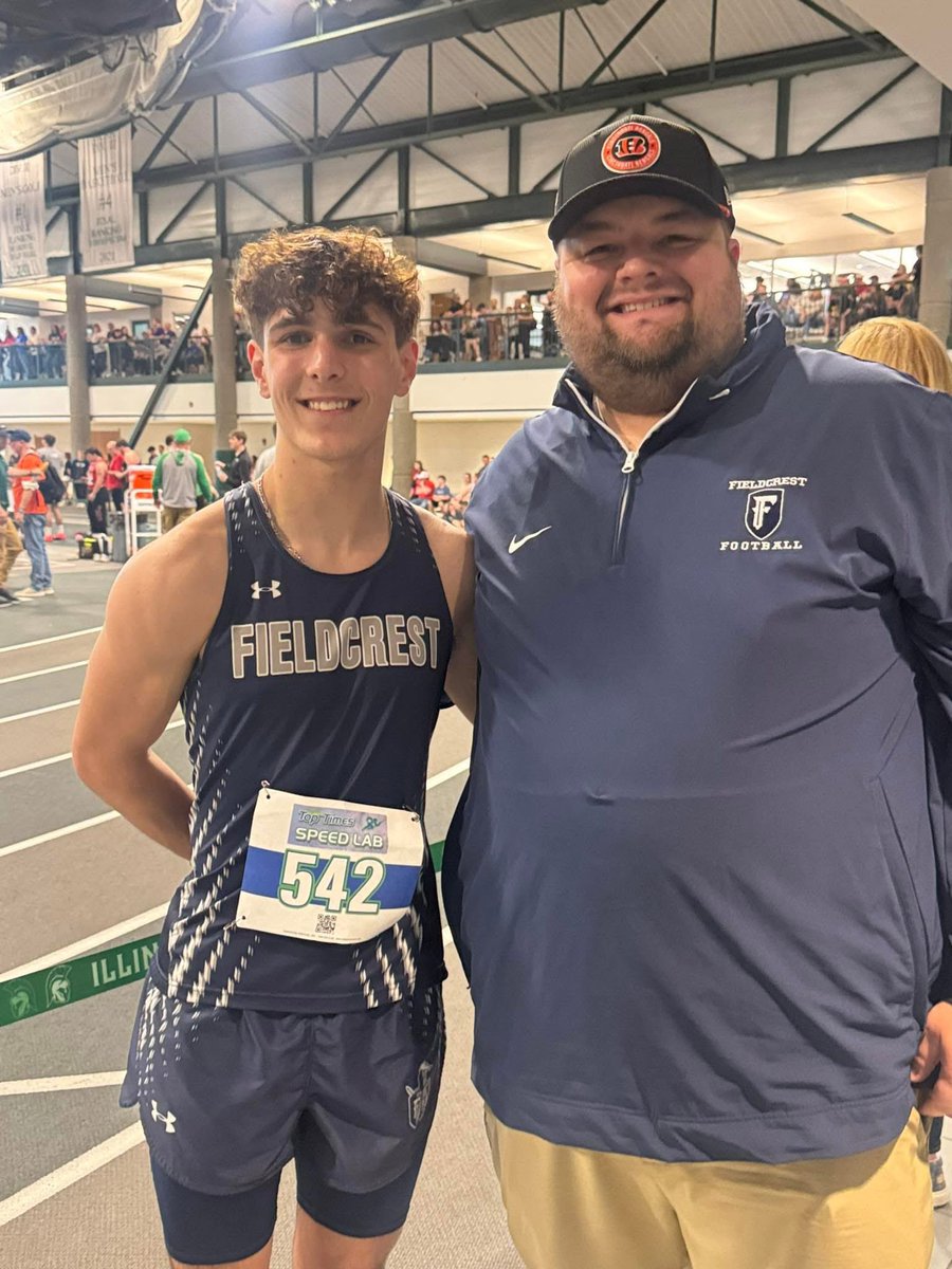 Congrats Michael Beckett for placing 7th in Indoor State, Triple Jumping his PR 41’ 8.5”!!