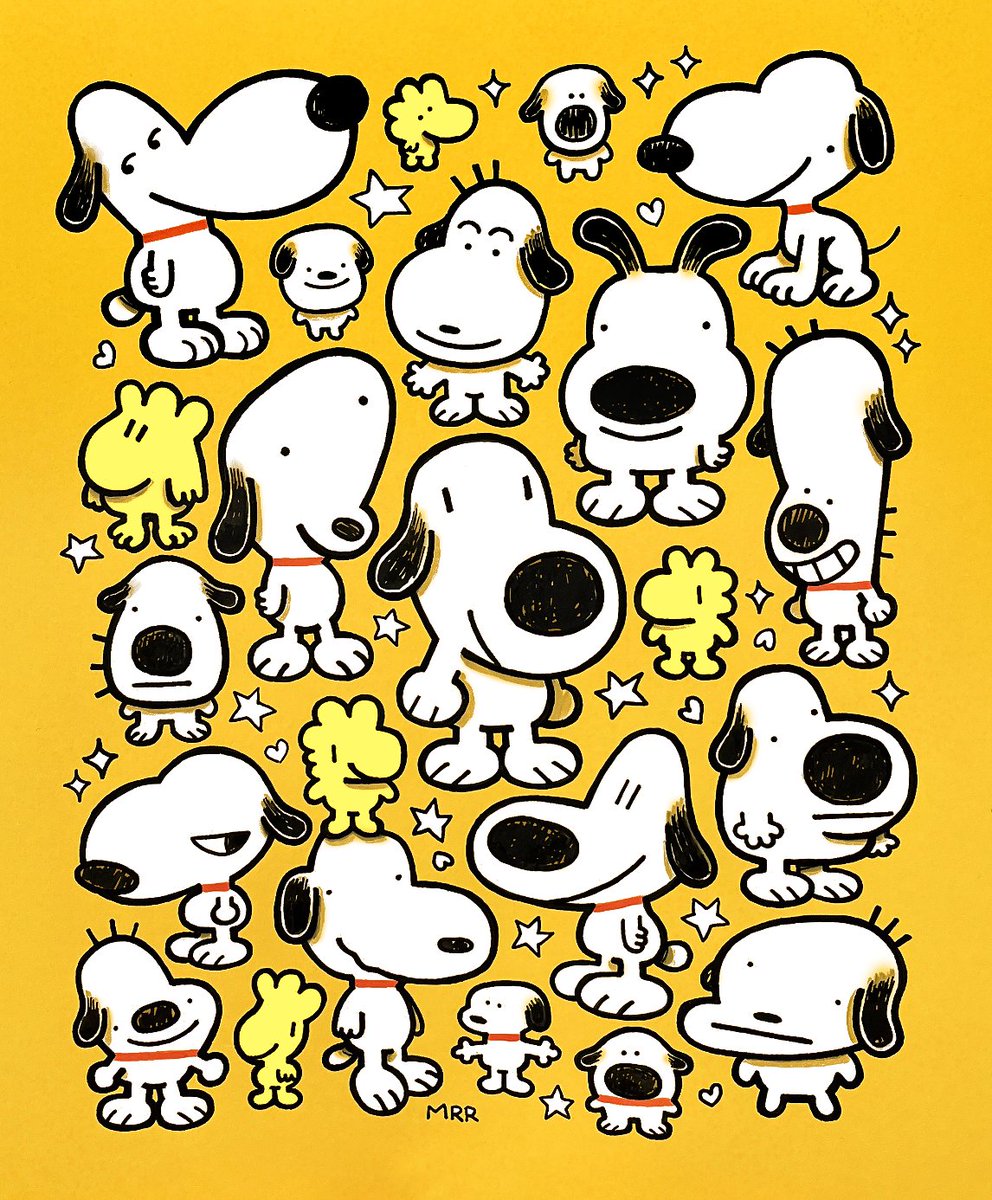 meganroseruiz's tweet image. I drew Snoopy free hand (first image) and then drew him again but sketched it out first (second image.) Which one do you think is more successful?