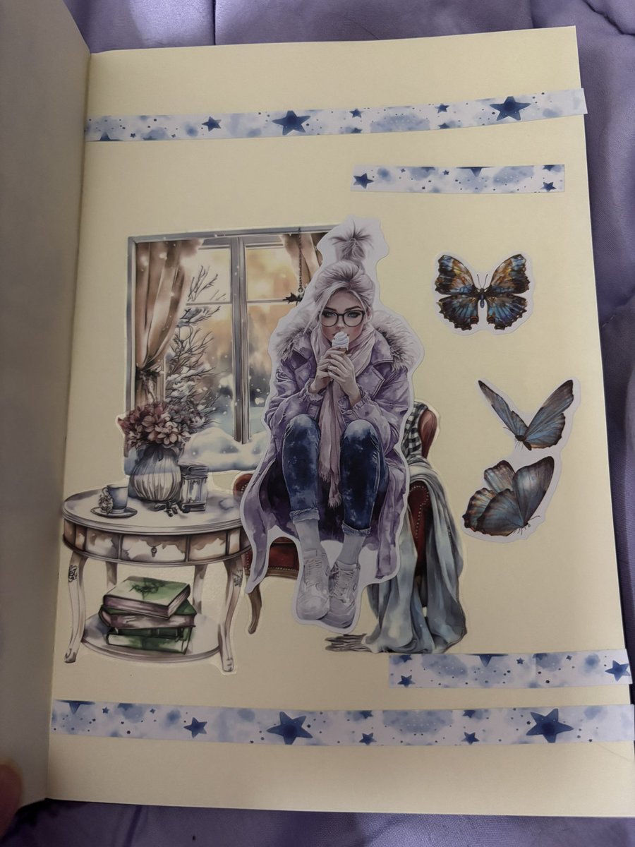 bonbonsandbooks's tweet image. Did another page in my #junkjournal #stickerbook it’s cute 🥰 #gluebook #stickers #journaling 📔