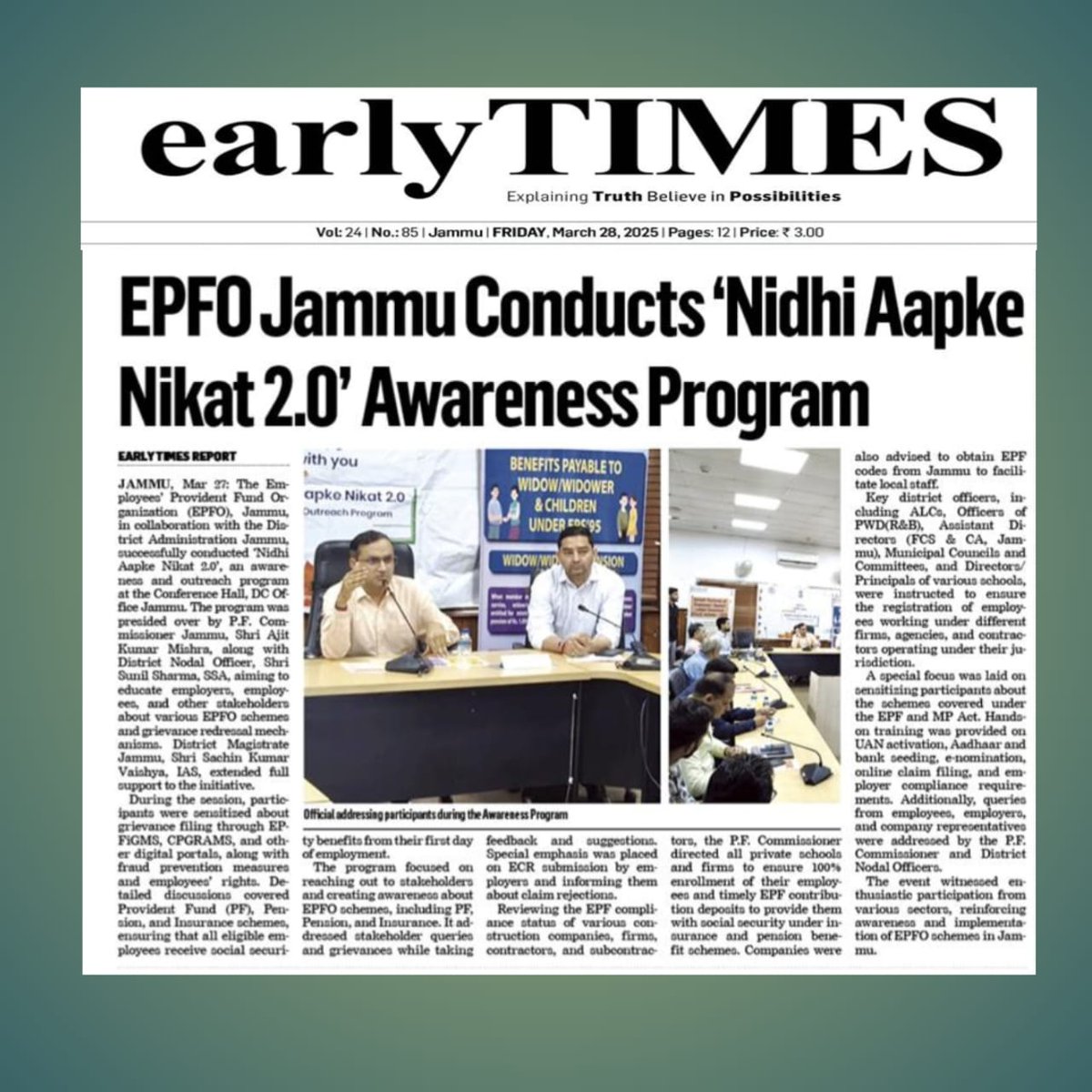 suniljkcs's tweet image. #nidhiapkenikat
@socialepfo @mansukhmandviya @LabourMinistry @OfficeOf_MM @dmjammuofficial @EPFOJAMMU