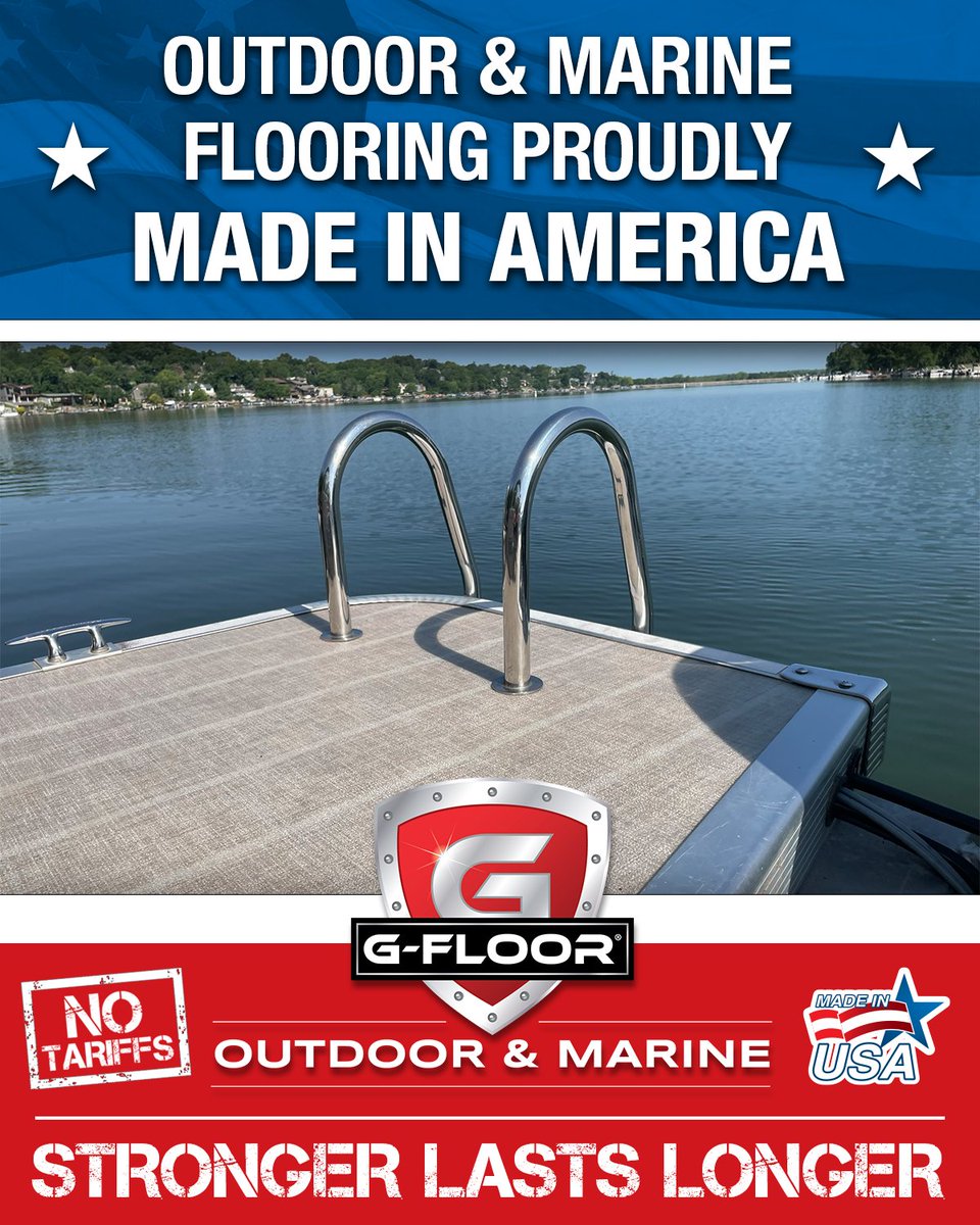 BLTechLLC's tweet image. G-Floor Outdoor &amp;amp; Marine Flooring is made for boat decks, docks, and ramps—waterproof, slip-resistant, and built to last.
Part of a full lineup including trailer, garage, pet and sport flooring.
🔗 Shop now: bit.ly/443AqBL
#MadeinUSA #GFloor