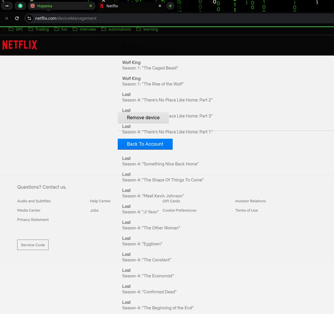 MtIsaac2's tweet photo. @netflix Hey @Netflix! A Premium user &amp; web developer here. Spotted some UX rough edges on the device management page: content overflow blocking footer, no scroll containment and layout issues causing text collision in the footer. Ready to work and transform these to seamless  experiences https://t.co/2HAQpjMZiZ