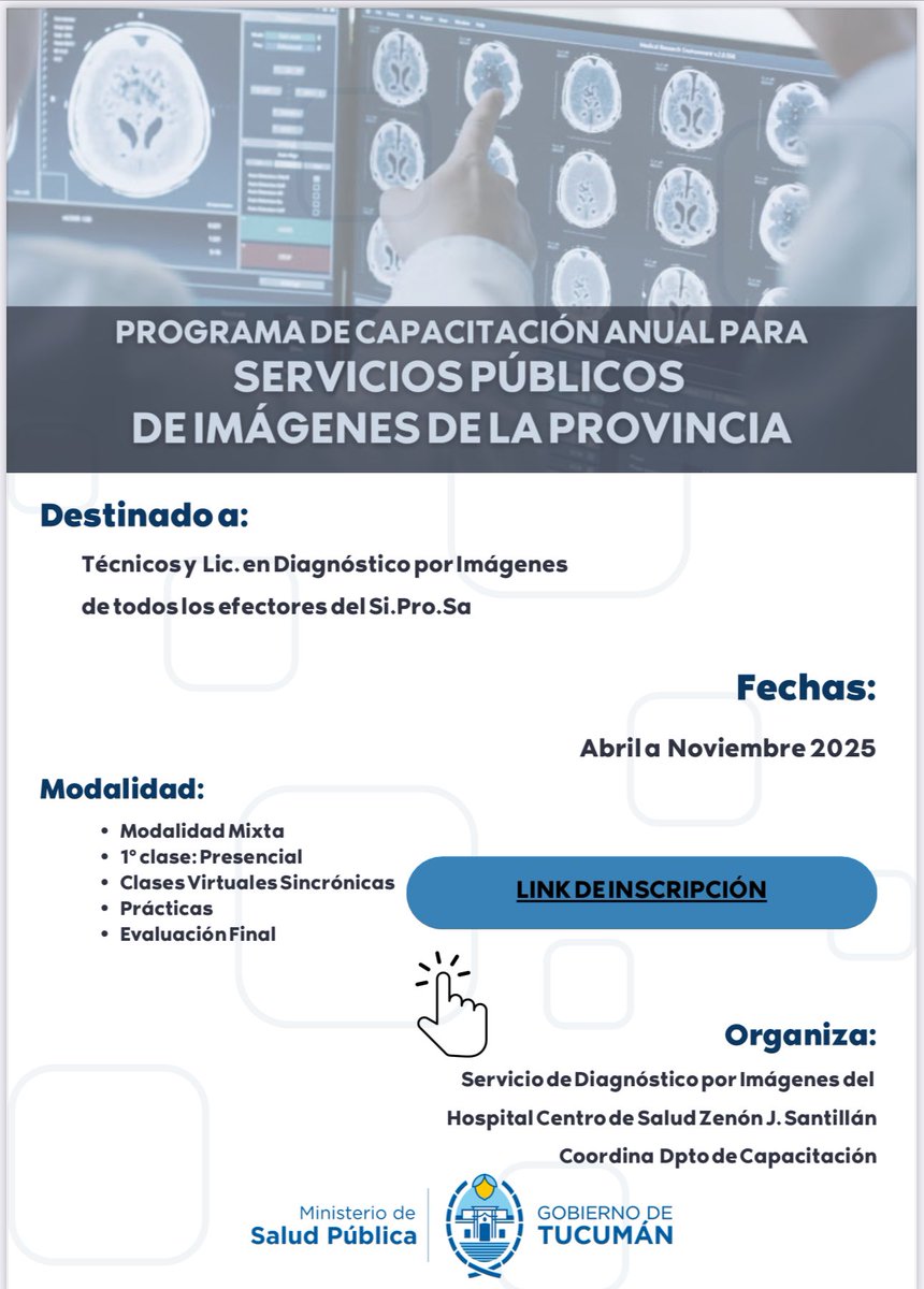 Un gran logro para el <a href="/MSALUDTUC/">SALUD PUBLICA TUC</a> . La capacitación contínua es clave para mantener la excelencia en la atención de pacientes en nuestros servicios públicos de Diagnóstico por Imágenes.