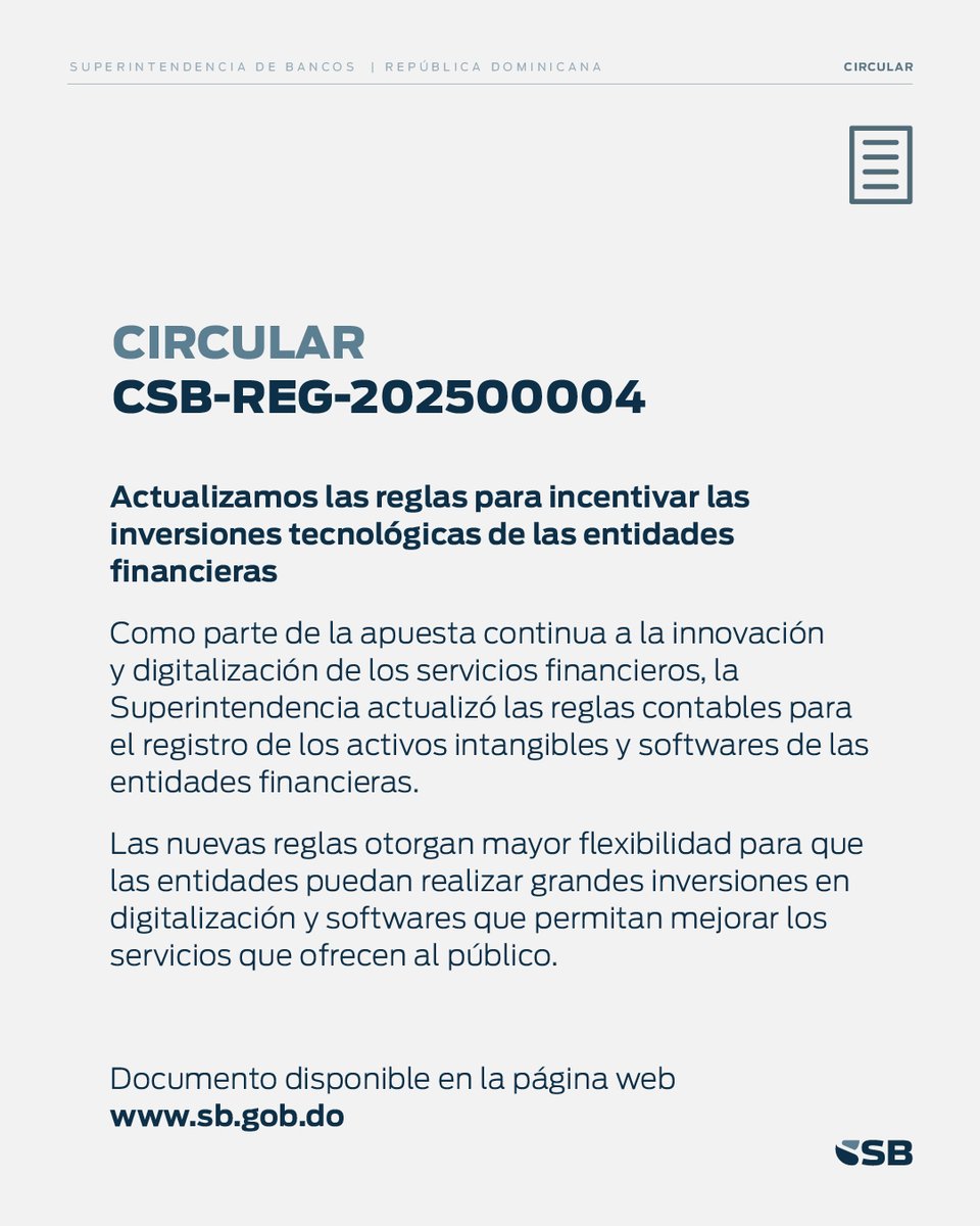 Entre otras medidas, se amplía el periodo de amortización de los gastos tecnológicos de 5 hasta 10 años. Esto, en línea con los estándares contables internacionales.  

Tomando en cuenta nuevas metodologías de programación ágil, la SB permitirá que las solicitudes de diferimiento
