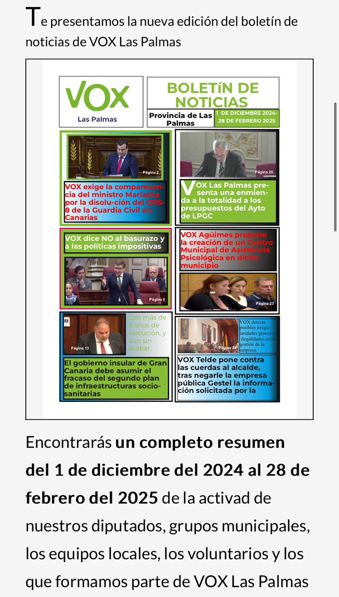 Boletín informativo del 1 de diciembre del 2024 al 28 de febrero del 2025 

PINCHA AQUÍ ➡️➡️ voxespana.es/las-palmas/bol…