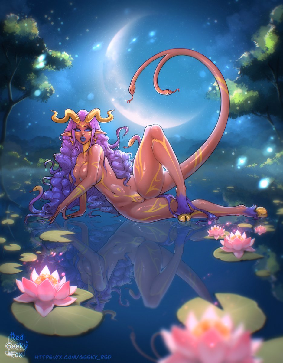 Night, some magic and pretty Cefia for <a href="/NsfwPaine/">🔞Randara~</a> 🪷💫