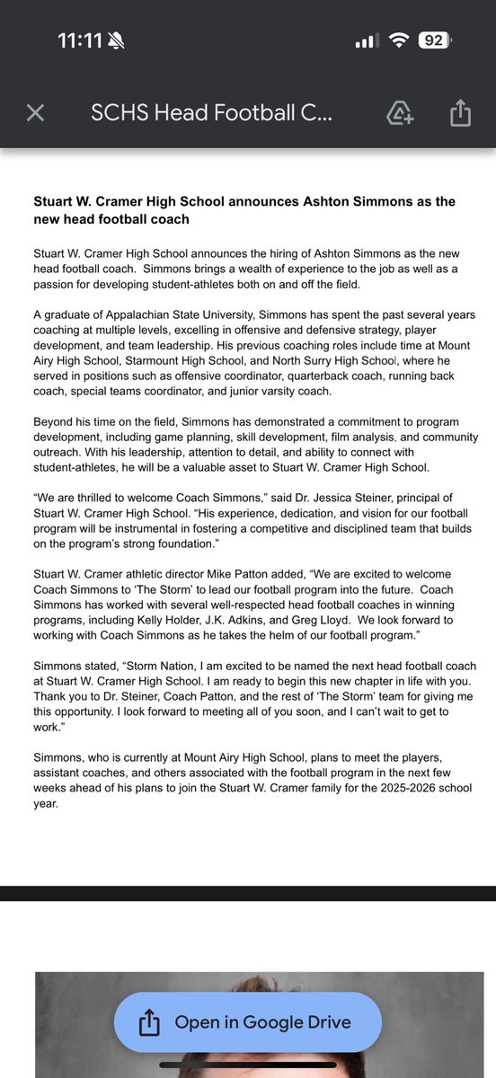 Dream becoming a reality. Lets get to work <a href="/StuartCramerFB/">Stuart Cramer Football</a>