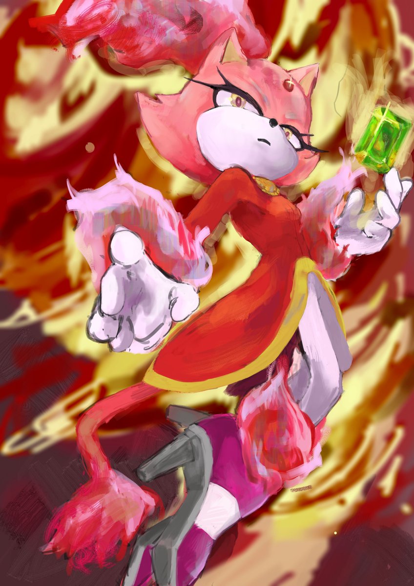 VillViqx's tweet photo. Burning Blaze #SonicTheHedgehog #BlazeTheCat https://t.co/QbeECLOLZv