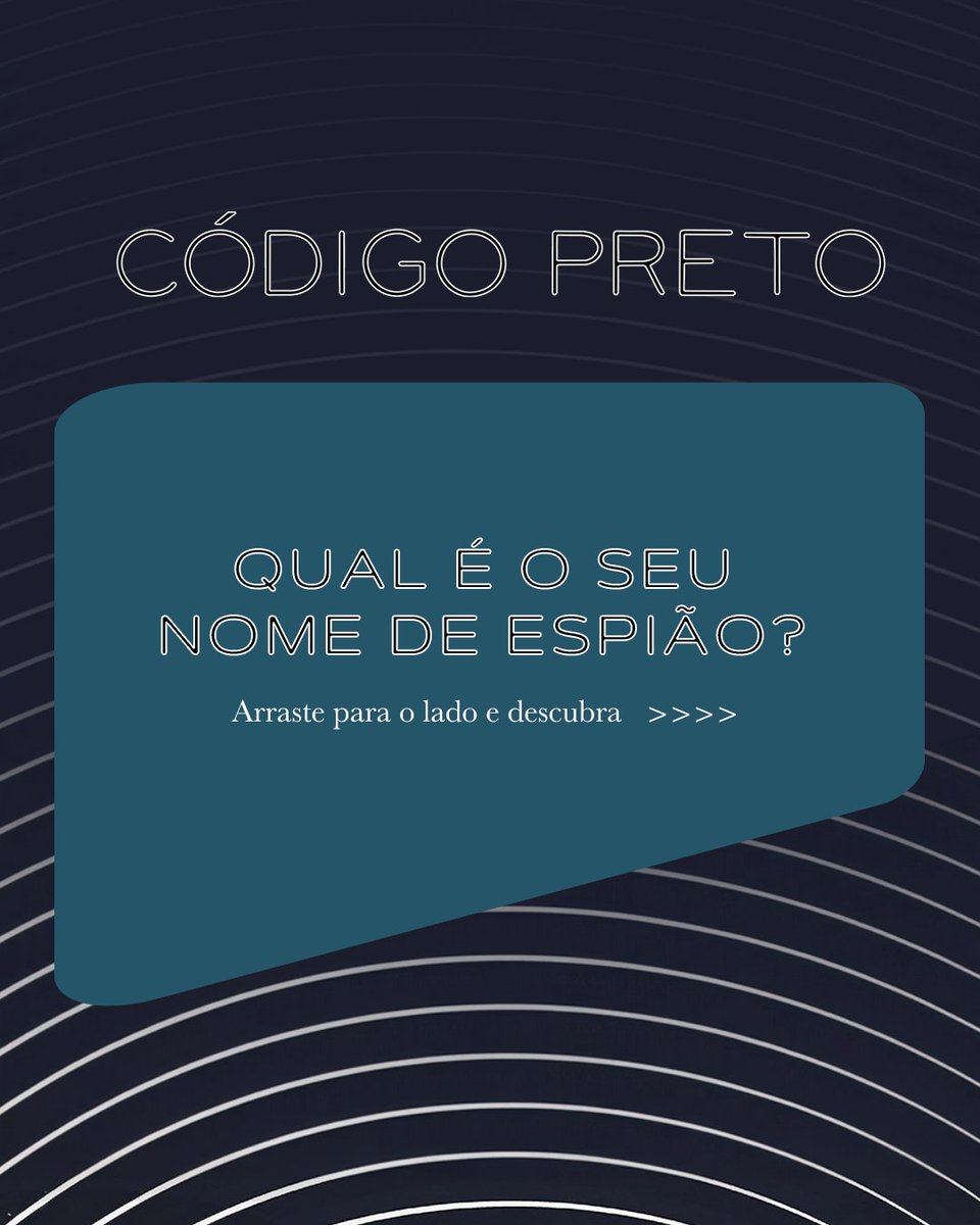 UniversalPicsBr's tweet photo. E se você tivesse um papel em O Código Preto? Descubra como seria seu nome de agente secreto! 🕵️ ​

Assista #CodigoPretoFilme hoje nos cinemas! Ingressos à venda no link: https://t.co/dQ2AzpZDn7 https://t.co/XwxYkN8cCs