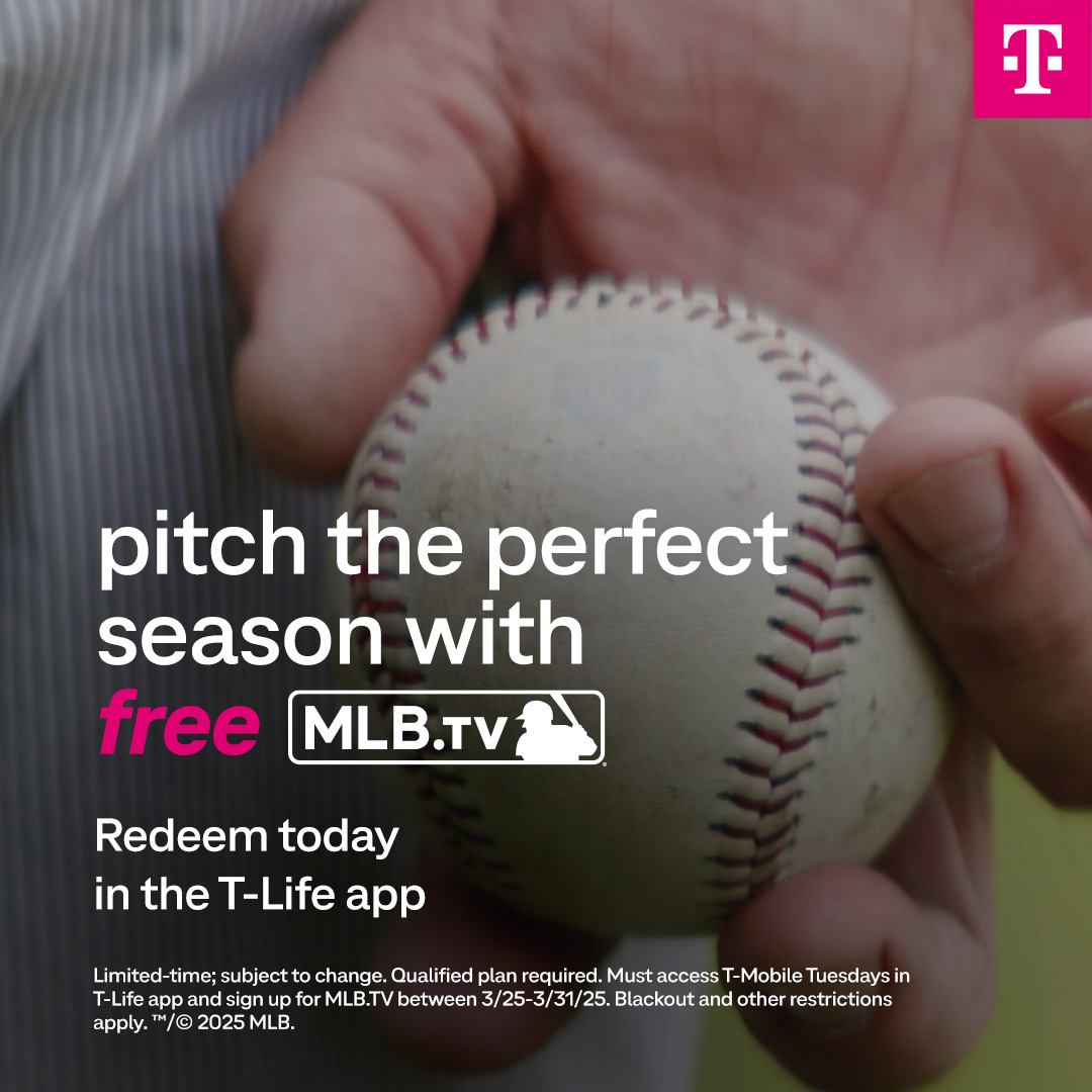 psa to all the ⚾️ lovers out there - an offer you don’t want to miss! check out the <a href="/tmobile/">T-Mobile</a> T-Life app to redeem 🤝 ms.spr.ly/6010qYms8

#TeamMagenta