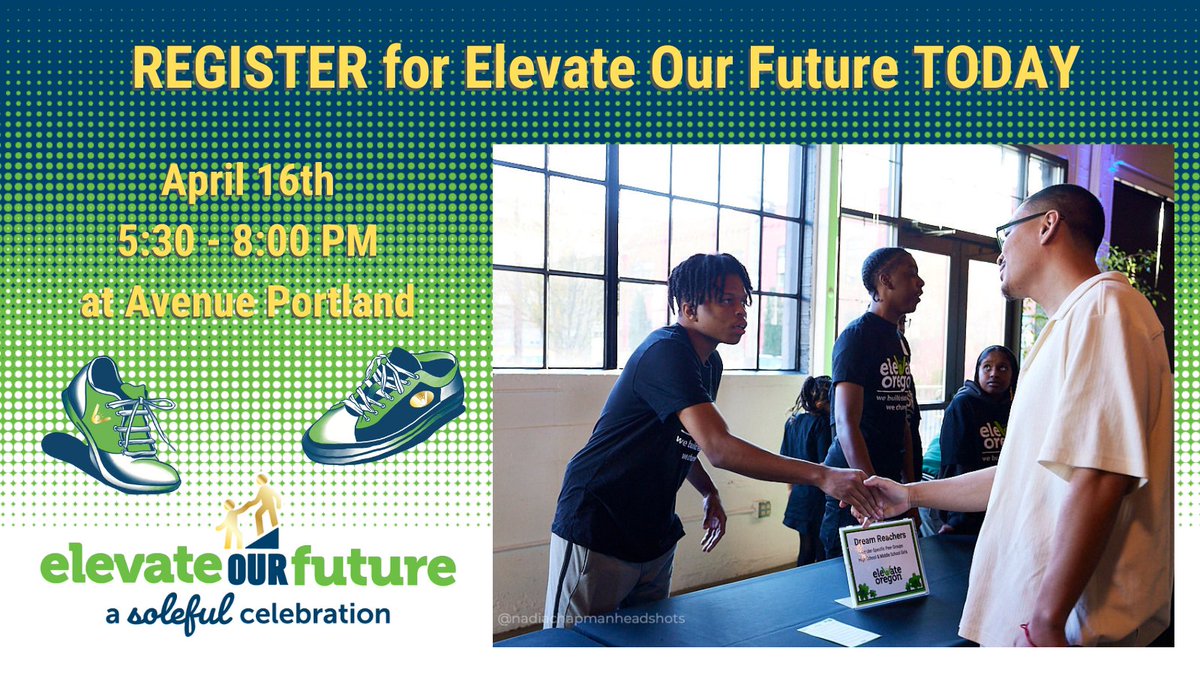 Please join us for Elevate Our Future - A Soleful Celebration. Register today: mailchi.mp/.../its-time-t…

#elevateoregon #mentorshipmatters #portlandnonprofit #mentor