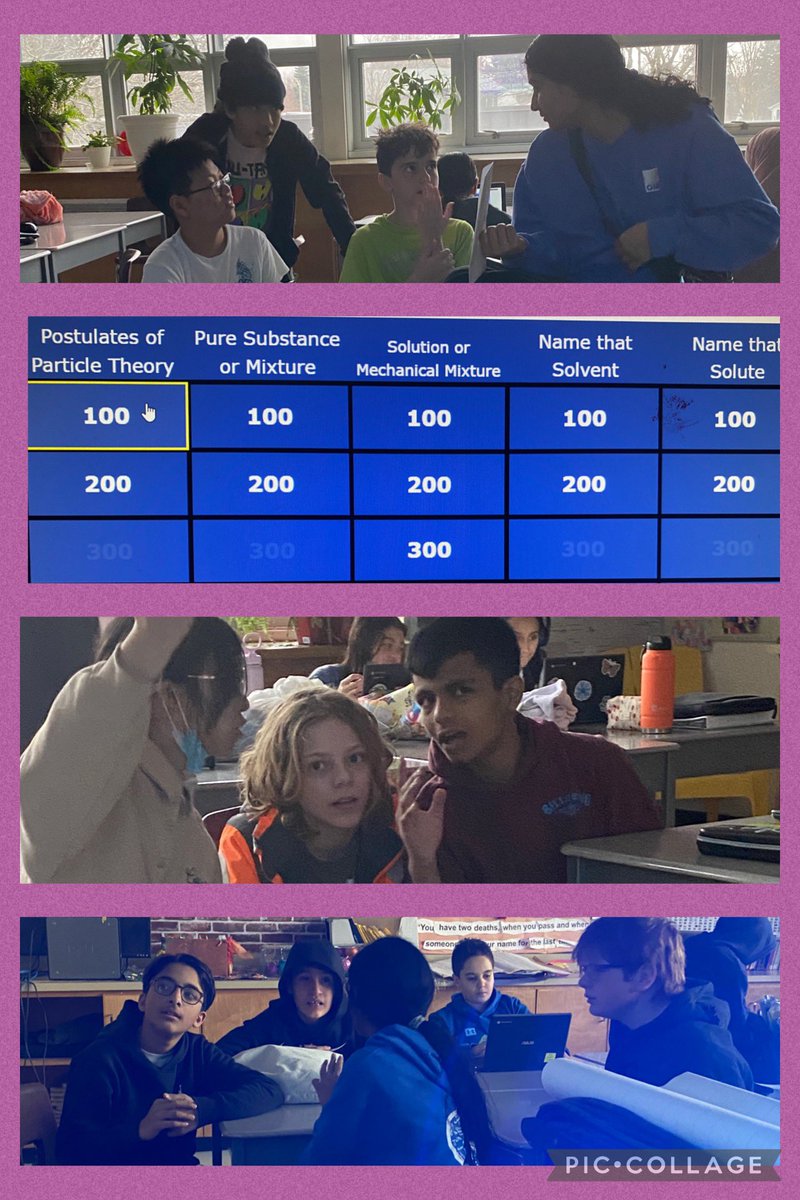 The Grade 7s in 6/7EF really got into their game of Jeopardy on the States of Matter. Teams worked together and it was close right up until the end! <a href="/GABrownMS_TDSB/">Gordon A Brown MS</a>