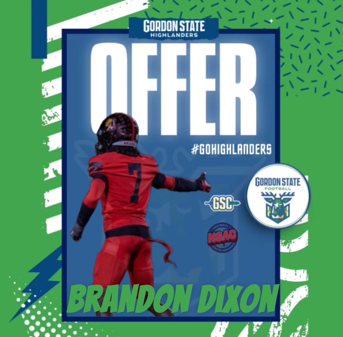 Bless to receive the offer from 
<a href="/QuisenberryOmar/">Omar ( Coach Quiz) Quisenberry</a> @gscfootball @coachcmcleod <a href="/coachgavin_gsc/">Coach Gavin</a>
💚💙#AGTG