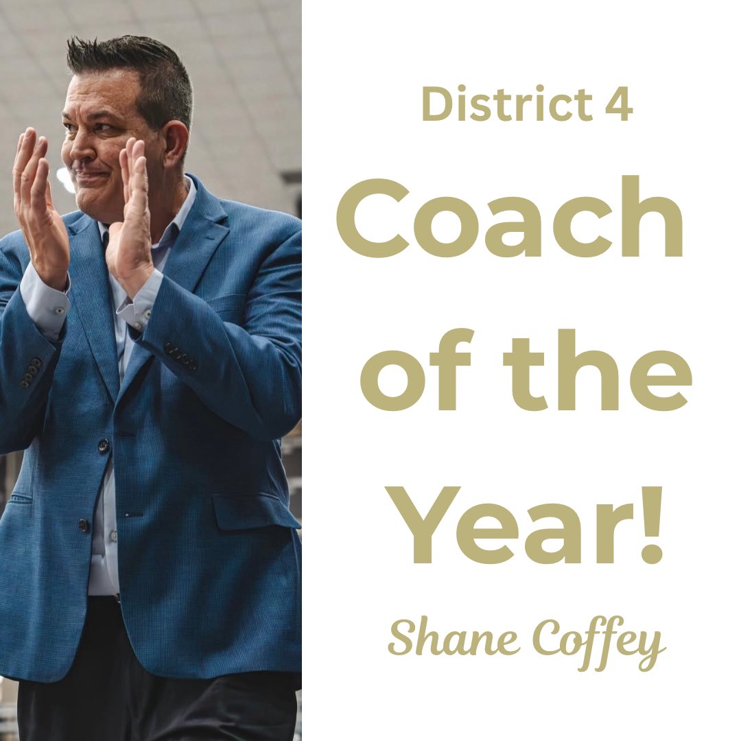 Congratulations to Coach Coffey for being named District 4 Coach of the Year! We are so proud of you! 🌟🖤