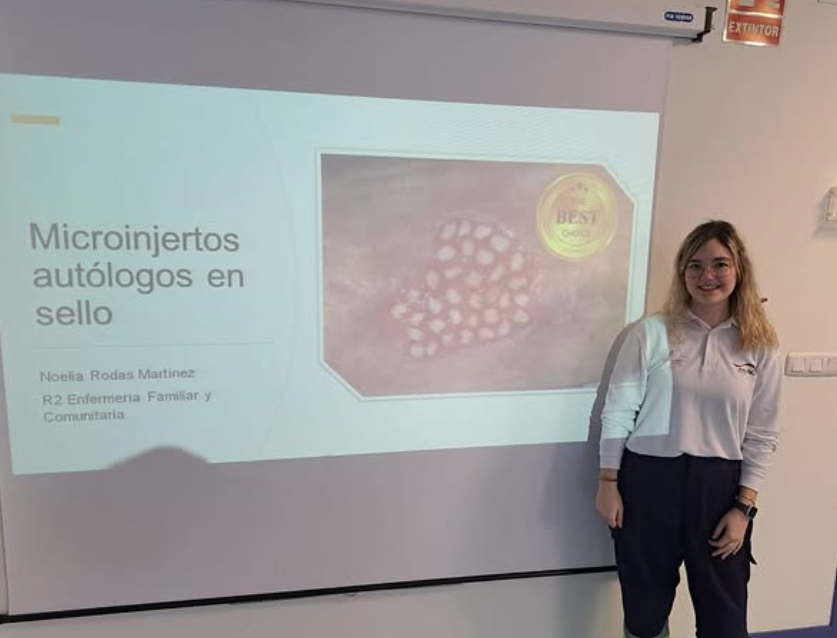 CENTRO DE SALUD DE CALASPARRA (@ccalasparra) on Twitter photo Noelia Rodas Martínez nos habló de microinjertos autologos en sello, una técnica clave en el cuidado de heridas complejas.
<a href="/Area4Noroeste/">Área 4 Noroeste</a> <a href="/Murciasalud/">Murciasalud</a> <a href="/UsuariosanidadM/">UsuariosanidadMurcia</a> <a href="/smumfyc/">SMUMFYC</a> <a href="/SEAPREMUR1/">@SEAPREMUR</a> <a href="/IsabelAyalaVig/">Isabel Ayala</a> <a href="/CS_SanAnton/">Centro de Salud San Antón</a> <a href="/CSJesusMarin/">C.S. Jesús Marín</a> Noelia Rodas Martínez nos habló de microinjertos autologos en sello, una técnica clave en el cuidado de heridas complejas.
<a href="/Area4Noroeste/">Área 4 Noroeste</a> <a href="/Murciasalud/">Murciasalud</a> <a href="/UsuariosanidadM/">UsuariosanidadMurcia</a> <a href="/smumfyc/">SMUMFYC</a> <a href="/SEAPREMUR1/">@SEAPREMUR</a> <a href="/IsabelAyalaVig/">Isabel Ayala</a> <a href="/CS_SanAnton/">Centro de Salud San Antón</a> <a href="/CSJesusMarin/">C.S. Jesús Marín</a>