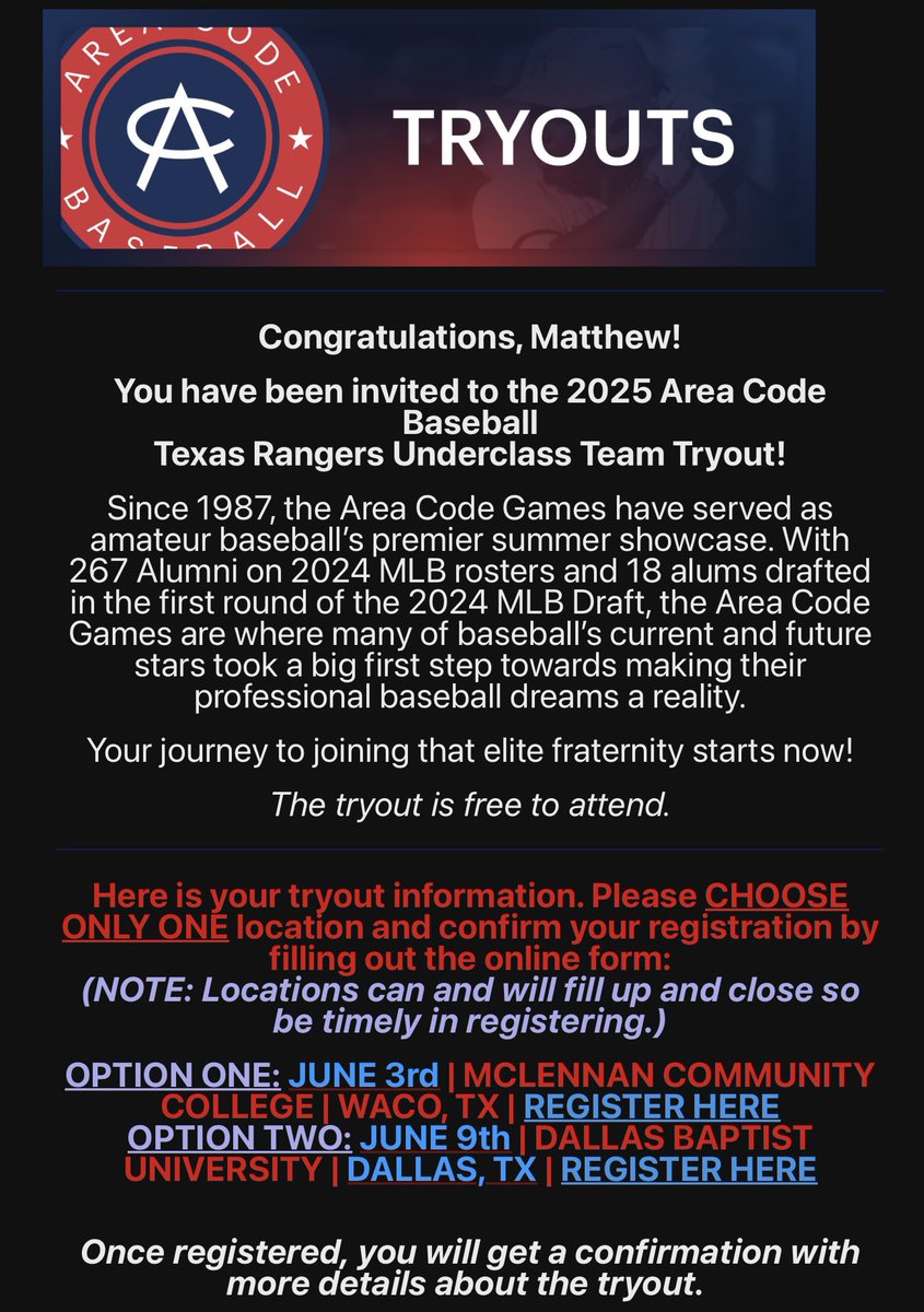 Matthew Patterson (@mp_2028) on Twitter photo Thank you for the opportunity <a href="/ACBaseballGames/">Area Code Baseball</a>. I’m looking forward to it.
<a href="/MattPullen4/">Matt Pullen</a> <a href="/hunter_mcq/">Hunter McQuary</a> <a href="/EVPatsBaseball/">EV Patriots Baseball -EVHS Baseball Booster Club</a> <a href="/TheCanesSW/">Canes Southwest</a> <a href="/canes_recruits/">Canes SW Recruiting</a> Thank you for the opportunity <a href="/ACBaseballGames/">Area Code Baseball</a>. I’m looking forward to it.
<a href="/MattPullen4/">Matt Pullen</a> <a href="/hunter_mcq/">Hunter McQuary</a> <a href="/EVPatsBaseball/">EV Patriots Baseball -EVHS Baseball Booster Club</a> <a href="/TheCanesSW/">Canes Southwest</a> <a href="/canes_recruits/">Canes SW Recruiting</a>