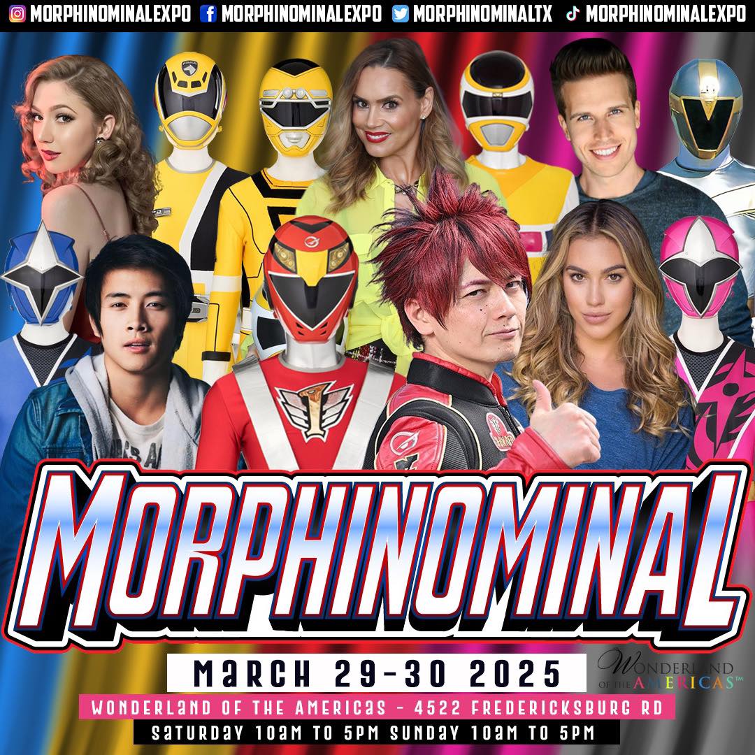 TLCYellowRanger's tweet image. 💛 Morphinominal Expo 💛
morphinominal.org
Wonderland of the Americas
4522 Fredericksburg Road
Balcones Heights, TX 78201
Saturday, March 29, 2025
10:00am to 5:00pm
Sunday, March 30, 2025
10:00am to 5:00pm
#Morphinominal #MorphinominalExpo #PowerRangers #SuperSentai…