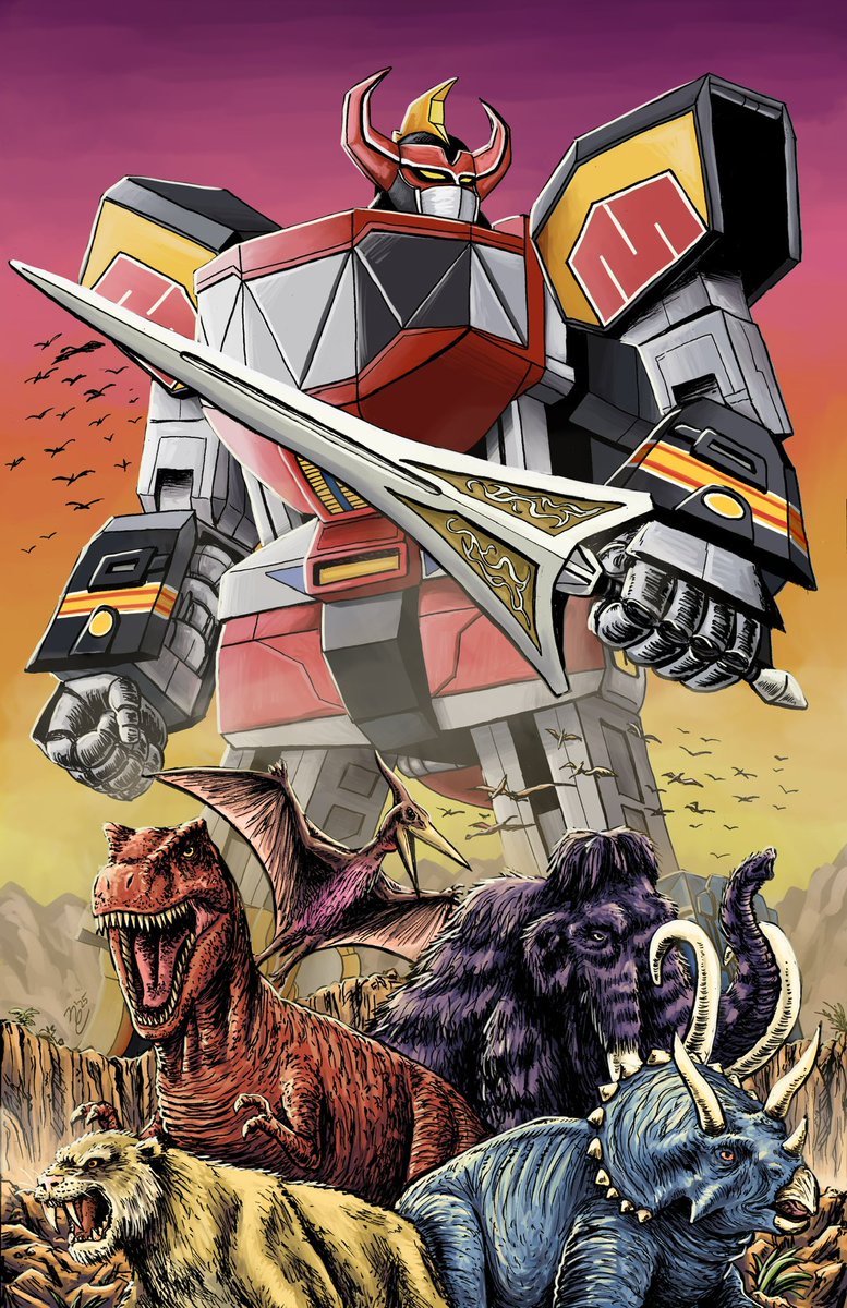 nojoco312's tweet image. DINO MEGAZORD/DAIZYUJIN from Mighty Morphin Power Rangers/Kyoryu Sentai Zyuranger
for Morphinominal Expo this weekend 🤠