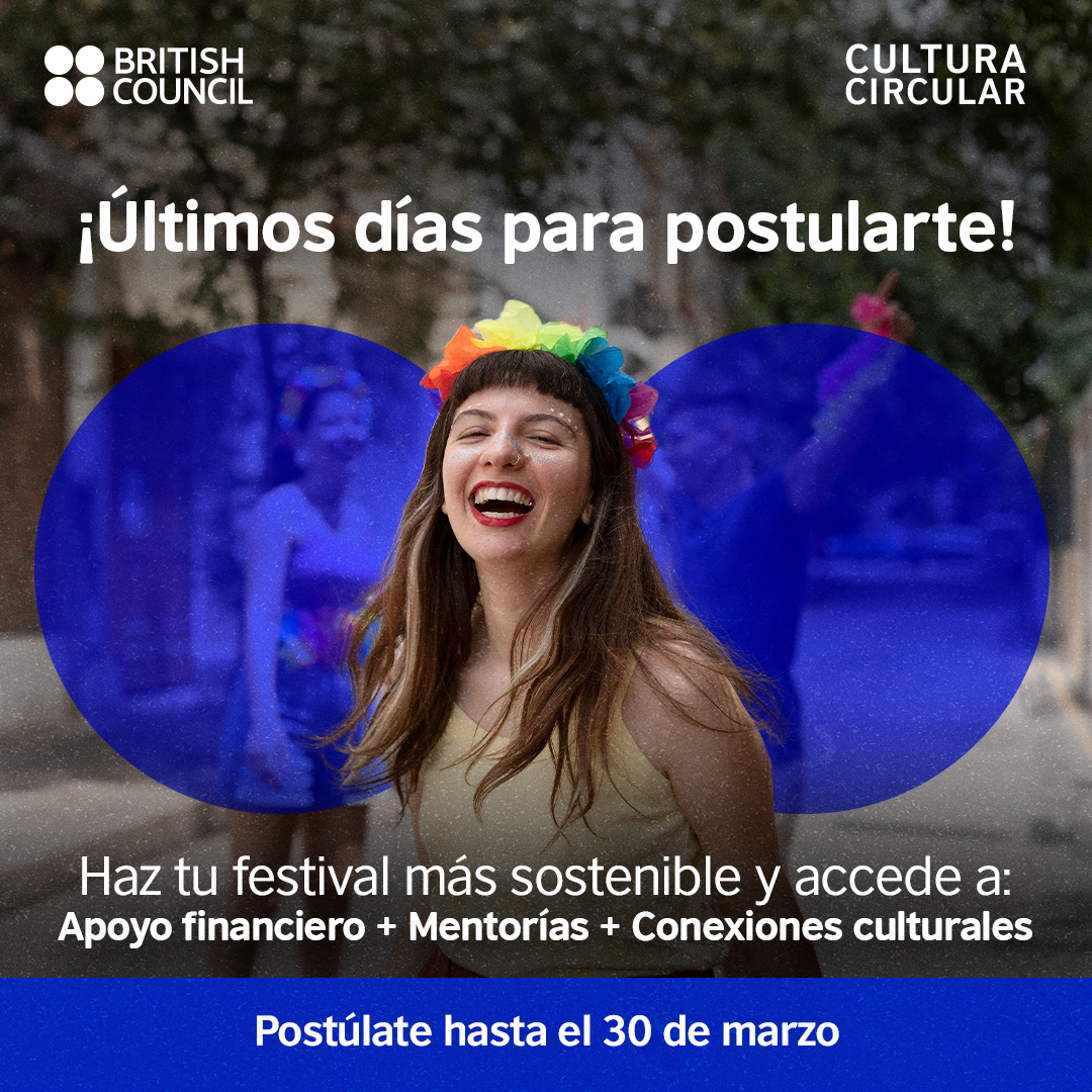 ⏰🔥 ¡Quedan pocos días! No dejes pasar la oportunidad de transformar tu festival con apoyo económico, mentoría del Reino Unido y conexiones únicas.

¡Inscríbete hasta el 30 de marzo! 🚨bit.ly/3EyPH2Y