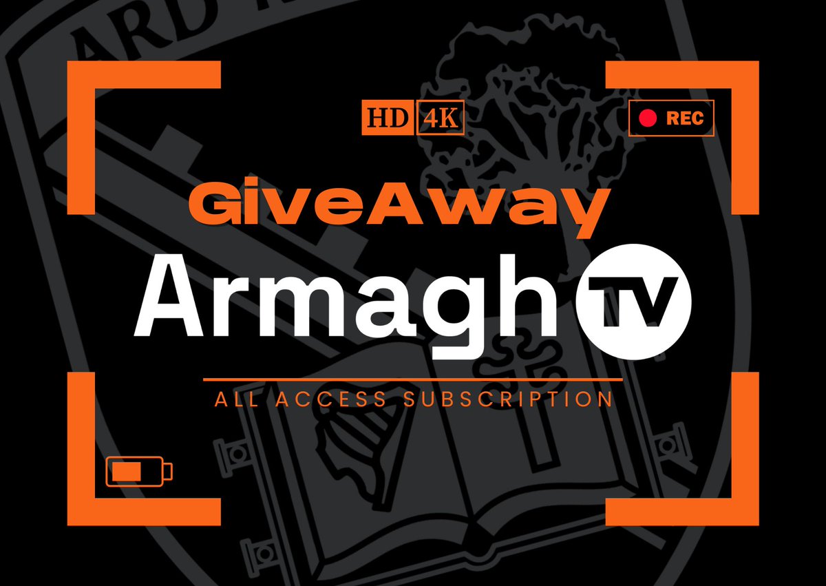 ‼️ARMAGH TV GIVEAWAY‼️
Win a 1-Year Armagh TV Pass + 2 Free House Draw Entries (worth £200+!)

To enter: LIKE, TAG &amp; SHARE!
Winner announced Sun 6th April - before our first League game!

Want House Draw tickets only? Grab yours here 👉 bit.ly/43sksRD

#ArmaghTV