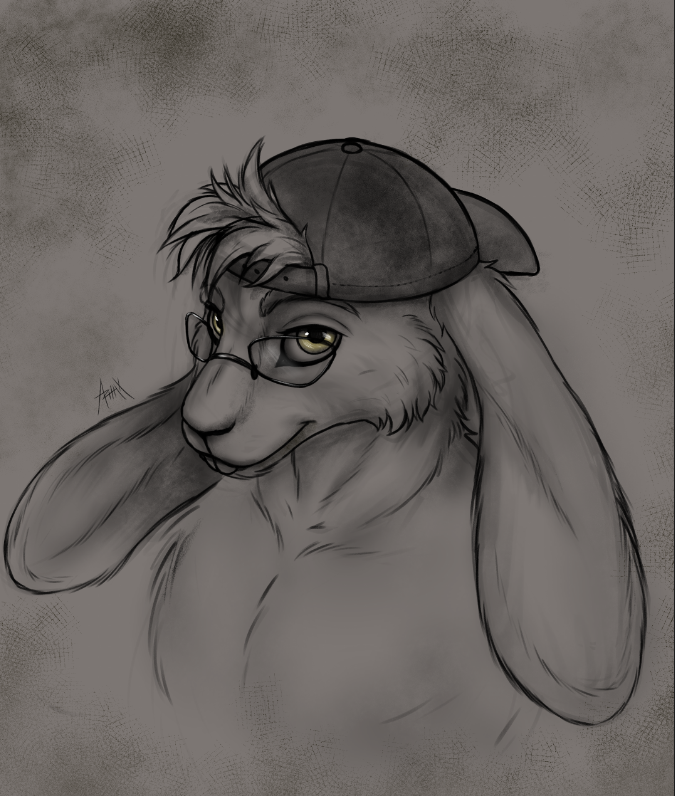 I've been kinda having struggle drawing faces so from now on amma choose a random follower and make a fast sketch headshot :P

First one for: <a href="/BuckIRLrabbit/">Random Rabbit</a>