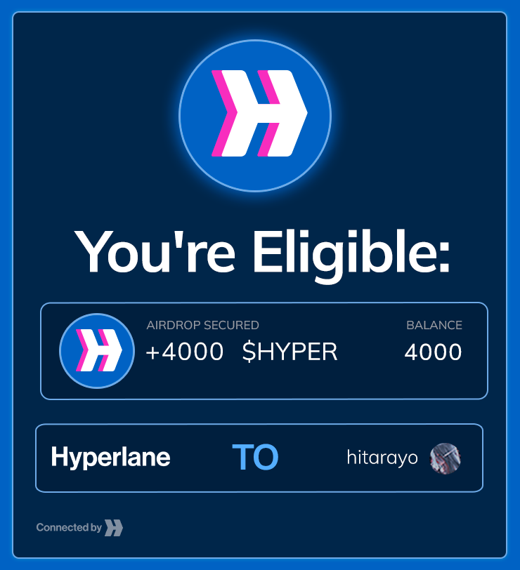 L'airdrop Hyperlane arrive, si je gagne plus de 20k avec mes 14 wallets j'offre 500$ parmis les ❤️+🔁

A vous de jouer mes farmoors 👨‍🌾